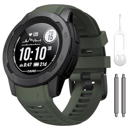NZVCQVPU Für den Instinkt 2 Watchband Instinct 2 Solar -Armband 22mm weiches Silikon Ersatz -Uhrengurt kompatibel mit Instinkt 2 Solartaktik (Orange) von NZVCQVPU