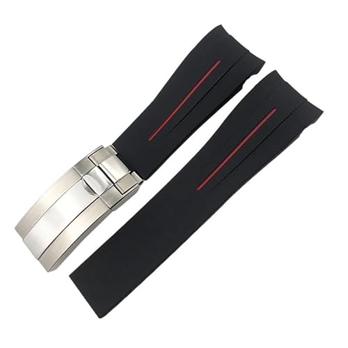 NZVCQVPU Gummigurt 21 mm 22 mm fit für Deepsea Sea-Dweller Submariner Blau Schwarzer wasserdichtes Sport Silikon Uhrengurt von NZVCQVPU