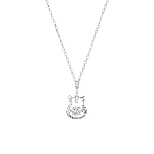 NZVCQVPU Halskette 925 Silver Gitarre Halskette Mode einzigartig von NZVCQVPU
