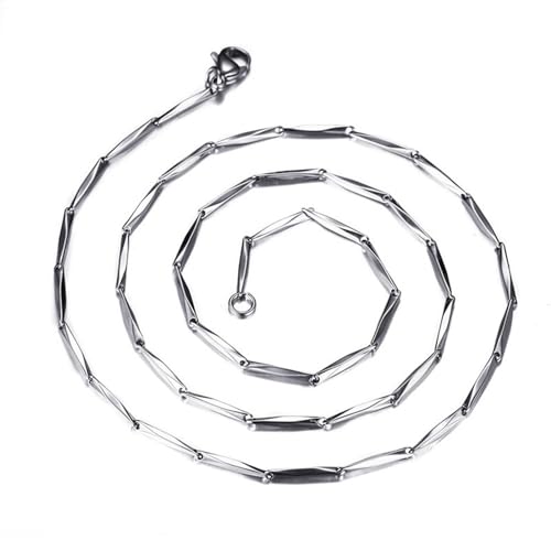 NZVCQVPU Halskette für Damen, Herren, Edelstahl, Gliederkette, 55,9 cm, Einheitsgröße, Standard, Standard von NZVCQVPU
