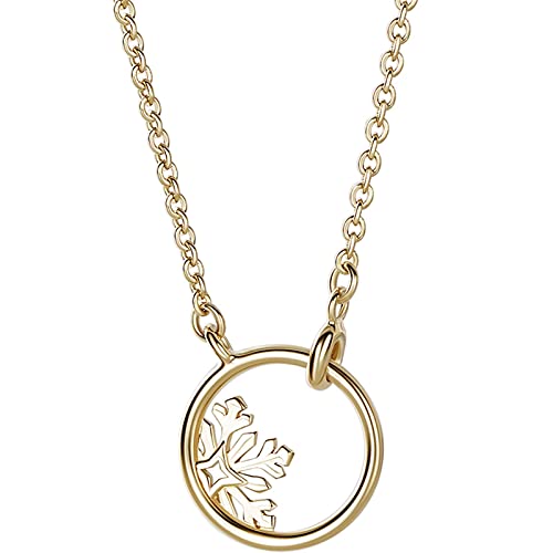 NZVCQVPU Halskette für Frauen halbe Schneeflocke 925 Halskette weibliche Einfache Nischendesign Temperament Netto Rotes Schlangekette Kette Halskette Halskette von NZVCQVPU
