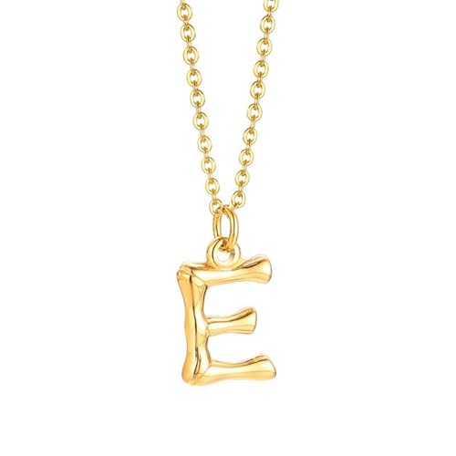 NZVCQVPU Halskette mit Anhänger für Damen, Rapper-Halskette für Herren, Edelstahl, Initialen-Anhänger mit 50,8 cm langer Kette, Einheitsgröße, Standard, Standard von NZVCQVPU