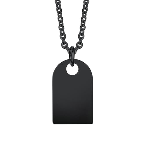 NZVCQVPU Halskette mit Anhänger für Herren und Damen, modischer Edelstahl-Hundemarken-Anhänger mit 50,8 cm langer Kette, Einheitsgröße, Standard, Standard von NZVCQVPU