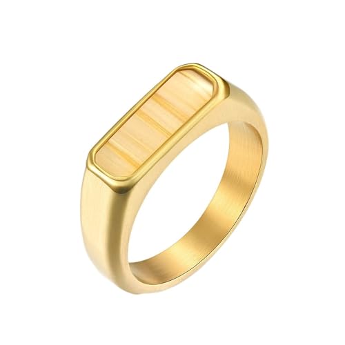 NZVCQVPU Herren-Ehering mit Gravur, Edelstahlring für Herren, Hochzeit, rechteckig, 3,9 mm, für Herren und Herren, R 1/2, Standard, Standard NZVCQVPU Herren-Ehering mit Gravur, Edelstahlring für Herren, Hochzeit, rechteckig, 3,9 mm, für Herren und Herren, R 1/2, Standard, Standard von NZVCQVPU