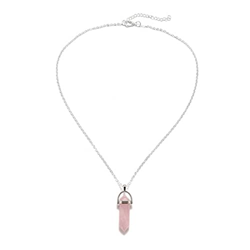 NZVCQVPU Hexagonale Säulenpersönlichkeit Mode Mode Naturstein rosa Kristalljuwelen von NZVCQVPU