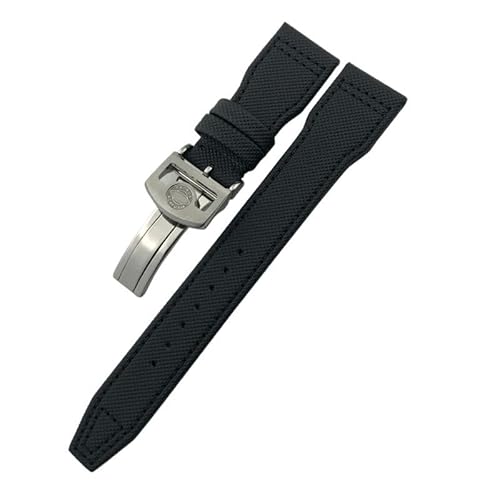 NZVCQVPU Hochdichte Nylon Calfskin Watchband 20mm 21mm 22 mm fit für IWC Big Pilot IW5009 IW3880 Leder Uhrengurt Schwarz Armband NZVCQVPU Hochdichte Nylon Calfskin Watchband 20mm 21mm 22 mm fit für IWC Big Pilot IW5009 IW3880 Leder Uhrengurt Schwarz Armband von NZVCQVPU