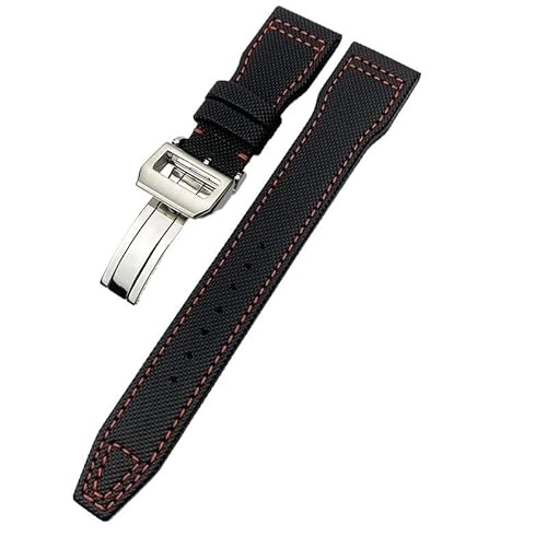 NZVCQVPU Hochdichte Nylon Calfskin Watchband 20mm 21mm 22 mm fit für IWC Big Pilot IW5009 IW3880 Leder Uhrengurt Schwarz Armband NZVCQVPU Hochdichte Nylon Calfskin Watchband 20mm 21mm 22 mm fit für IWC Big Pilot IW5009 IW3880 Leder Uhrengurt Schwarz Armband von NZVCQVPU