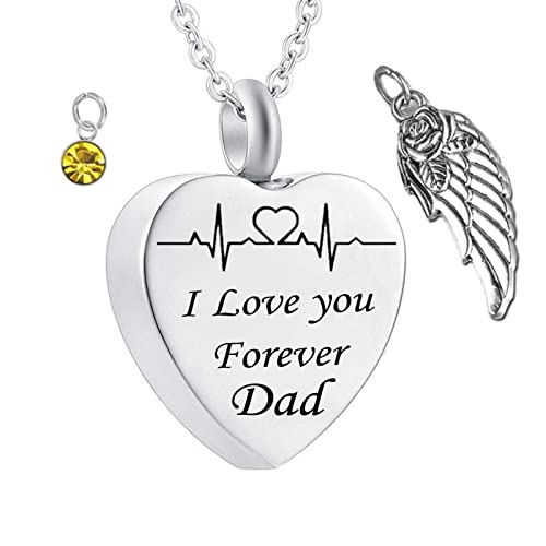 NZVCQVPU Jewelry Dad, Jewelry Men Steel Shape I Love You Forever Dad for Women with Funnel Kit & Bag von NZVCQVPU