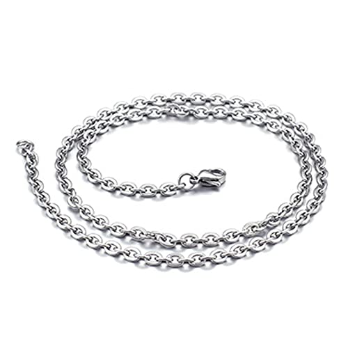 NZVCQVPU Kettenverbindungskabel Halskette für Männer 18 bis 20 Zoll, Edelstahlkettenkette für Frauen 1,7-3,7 mm Rapper Halskette Kette von NZVCQVPU
