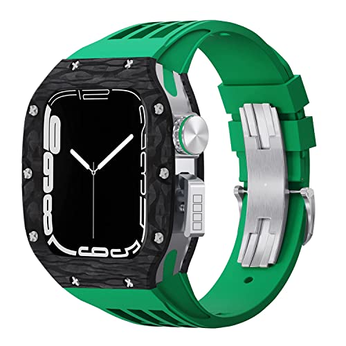 NZVCQVPU Kohlefaser -Titan -Uhr -Hülle Fluororubber Band Modifikation Kit , für 8 7 6 5 4 SE 44mm 45 -mm -Serie Watch Ersatz Luxus Uhrengurt Kit Kit NZVCQVPU Kohlefaser -Titan -Uhr -Hülle Fluororubber Band Modifikation Kit , für 8 7 6 5 4 SE 44mm 45 -mm -Serie Watch Ersatz Luxus Uhrengurt Kit Kit von NZVCQVPU