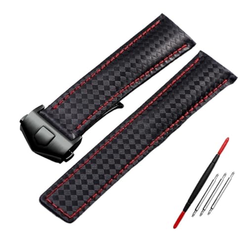 NZVCQVPU Kohlefasermuster echtes Lederband 20mm 22 m für Tag He-Uer F1 Watchband-Armbanduhr Band Leder Uhrenarmband NZVCQVPU Kohlefasermuster echtes Lederband 20mm 22 m für Tag He-Uer F1 Watchband-Armbanduhr Band Leder Uhrenarmband von NZVCQVPU