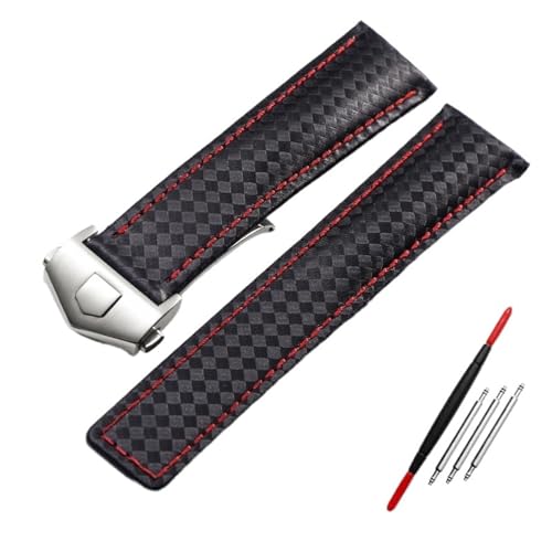 NZVCQVPU Kohlefasermuster echtes Lederband 20mm 22 m für Tag He-Uer F1 Watchband-Armbanduhr Band Leder Uhrenarmband NZVCQVPU Kohlefasermuster echtes Lederband 20mm 22 m für Tag He-Uer F1 Watchband-Armbanduhr Band Leder Uhrenarmband von NZVCQVPU