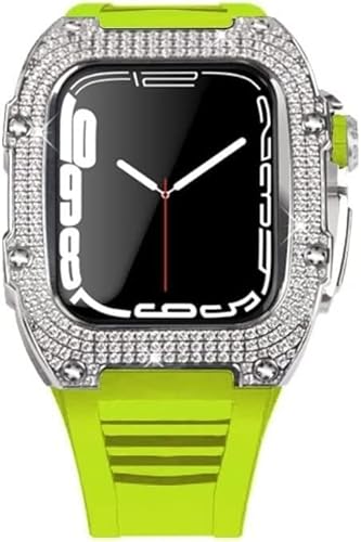 NZVCQVPU Luxus -Diamantabdeckung Gummi -Uhrengurt mit Verschluss , für SE 8 7 6 5 4 Serie, Fluoroelastomer -Band Edelstahlhülle , für iWatch 45 mm 44 mm Accessoires Change Accessoires NZVCQVPU Luxus -Diamantabdeckung Gummi -Uhrengurt mit Verschluss , für SE 8 7 6 5 4 Serie, Fluoroelastomer -Band Edelstahlhülle , für iWatch 45 mm 44 mm Accessoires Change Accessoires von NZVCQVPU