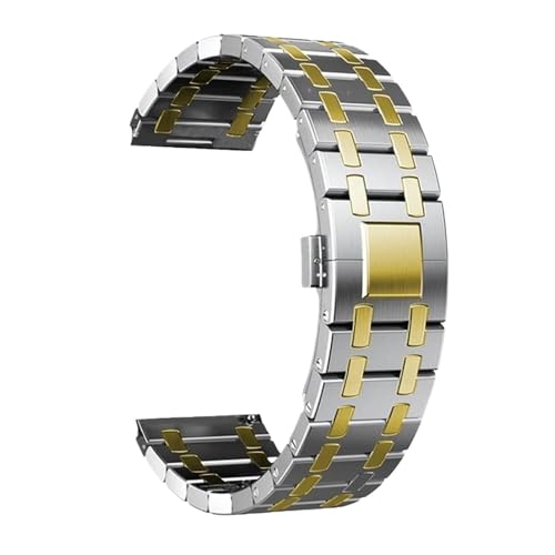 NZVCQVPU Luxusband aus Edelstahl für Galaxy Watch 5 Pro 40/44mm 42/46mm für GT 2/3 Pro Metal Gurt 20mm 22mm Uhrenbandbänder von NZVCQVPU