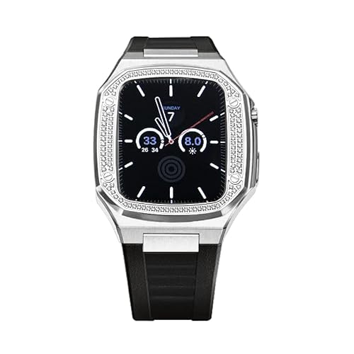 NZVCQVPU Modification Kit Metallgabel für 7 6 5 4 42mm 44 mm 45 mm Uhrengepäckrahmen Metallgurt Ersatz für iWatch Band 41mm von NZVCQVPU