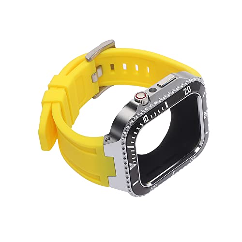 NZVCQVPU Modification Mod Kit für Serie 8 7 45 mm 44 mm Silikongurt Gummiarmband Armband für IWATCH -Seriezubehör von NZVCQVPU