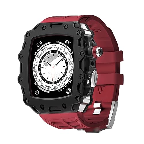 NZVCQVPU Modifikationskit für Serie 8 7 45 mm Metallgummi Gummi für IWatch Serie 6 SE 5 4 44mm Mod Cover von NZVCQVPU