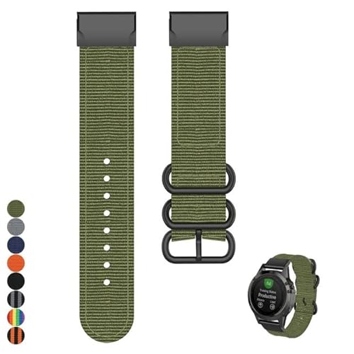 NZVCQVPU Nylon Braided Smart Watch Strap For Fenix 6X 6 Pro 5X 5 Plus 3HR Fenix 7 7X Bracelet Quick Release Wristband Accessory von NZVCQVPU