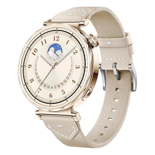 NZVCQVPU Nylon Leder Uhrengurt für Uhr GT5 GT4 41mm Smart Armband Ersatz Armband Uhrenbands von NZVCQVPU