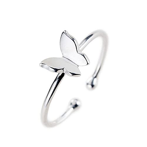 NZVCQVPU Offene Frau Silver Butterfly Form Finger Jewlery Party feinen Schmuck von NZVCQVPU