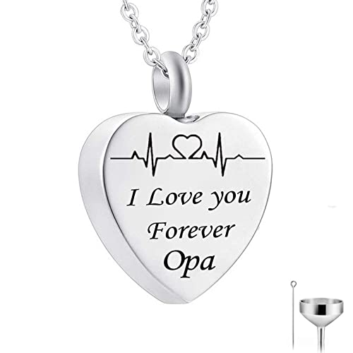 NZVCQVPU Pendant, Chains Steel I Love You Forever... Memorial Locket for Men Women with Funnel Kit & Bag von NZVCQVPU