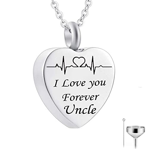 NZVCQVPU Pendant, Chains Steel I Love You Forever... Memorial Locket for Men Women with Funnel Kit & Bag von NZVCQVPU