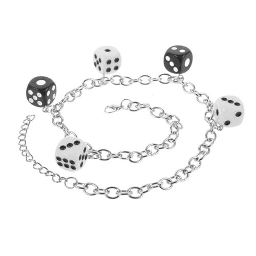 NZVCQVPU Personalisierte charmante Fans Gesture Dancing Snack Dekoration lustige Würfel Charme Schlüsselbund Die Knopfgläser Deckenventilator Glockenspiele Plastik Silber von NZVCQVPU