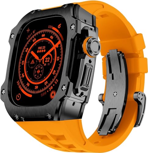 NZVCQVPU RM Style Stainless Steel Watch Case Rubber Band Mod Kit,For Ultra 2 49MM,Men Women Sport Rubber Watch Band Modification Kit Bracelet Accessories NZVCQVPU RM Style Stainless Steel Watch Case Rubber Band Mod Kit,For Ultra 2 49MM,Men Women Sport Rubber Watch Band Modification Kit Bracelet Accessories von NZVCQVPU