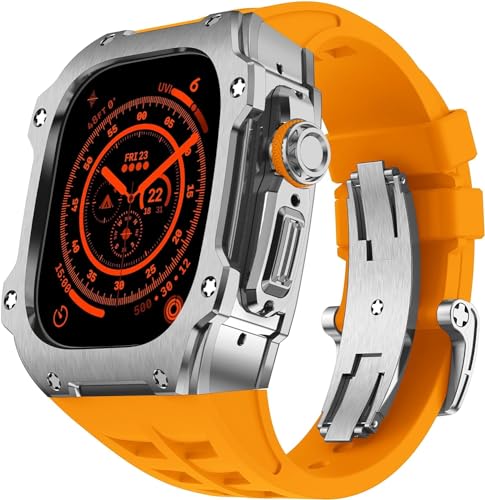 NZVCQVPU RM Style Stainless Steel Watch Case Rubber Band Mod Kit,For Ultra 2 49MM,Men Women Sport Rubber Watch Band Modification Kit Bracelet Accessories NZVCQVPU RM Style Stainless Steel Watch Case Rubber Band Mod Kit,For Ultra 2 49MM,Men Women Sport Rubber Watch Band Modification Kit Bracelet Accessories von NZVCQVPU