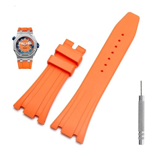 NZVCQVPU Rubber Uhrengurt 27mm Uhrenband für AP 15703 26470 So Royal Oak Offshore Männer Sportuhr Armband NZVCQVPU Rubber Uhrengurt 27mm Uhrenband für AP 15703 26470 So Royal Oak Offshore Männer Sportuhr Armband von NZVCQVPU