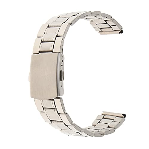 NZVCQVPU Schauen Sie sich Band aus Edelstahlgurt mit Schnellfreisetzungsband Doppelschnalle -Armband 18 mm, 20 mm, 22 mm von NZVCQVPU