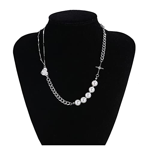 NZVCQVPU Schmuck/Halsketten simulierte Perle Choker Hohlkristall Halskette für Frauen Lange Quasten Halsketten Hochzeit Mode Schmuck Frauenanhänger für Frauen von NZVCQVPU