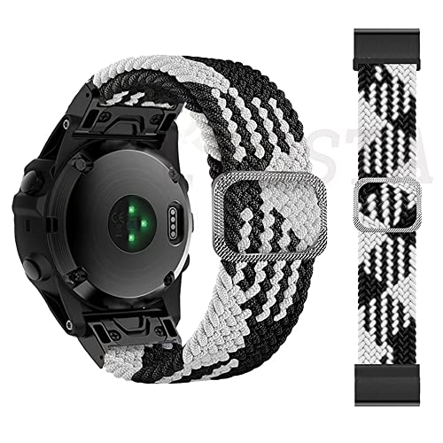 NZVCQVPU Smart Watch Braided Stretch Nylon Band For Fenix 7 7X 6 6X Pro 5 5X Plus 3 3HR D2 Epix 22 26MM Wristband Straps Correa von NZVCQVPU