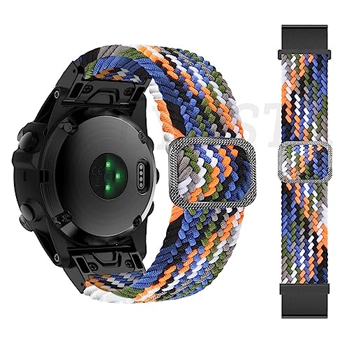 NZVCQVPU Smart Watch Braided Stretch Nylon Band For Fenix 7 7X 6 6X Pro 5 5X Plus 3 3HR D2 Epix 22 26MM Wristband Straps Correa von NZVCQVPU