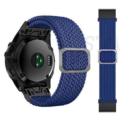 NZVCQVPU Smart Watch Braided Stretch Nylon Band For Fenix 7 7X 6 6X Pro 5 5X Plus 3 3HR D2 Epix 22 26MM Wristband Straps Correa von NZVCQVPU