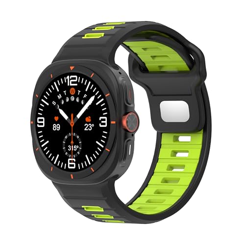 NZVCQVPU Sport Silikongurt Watch Ultra 47mm Soft Loop Two Color Band 7 Ultra No Gaps Watchband von NZVCQVPU