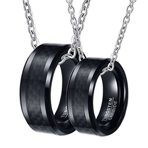 NZVCQVPU Stahlanhänger, Ringketten für 8 mm Kohlefaserring abgeschrägte Kantenketten von NZVCQVPU