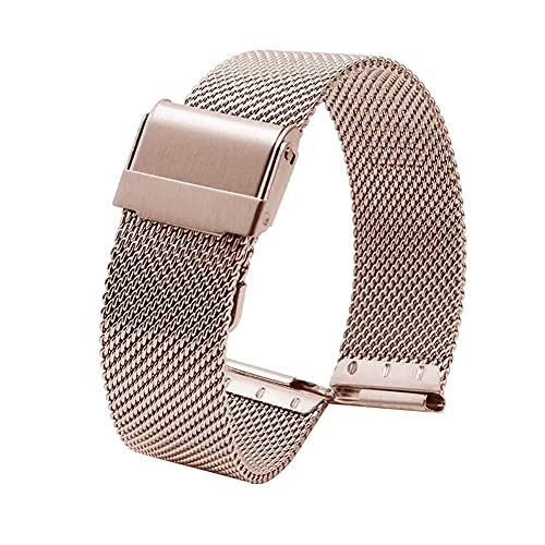 NZVCQVPU Stylish Watch Gurt Dünne Uhr Kette für Männer und Frauen Edelstahl Schnellfreisetzungen Verstellbarer Lenh Rose-13,0 mm (Farbe: Farbe, Größe: 22 mm) (Farbe 18mm) von NZVCQVPU