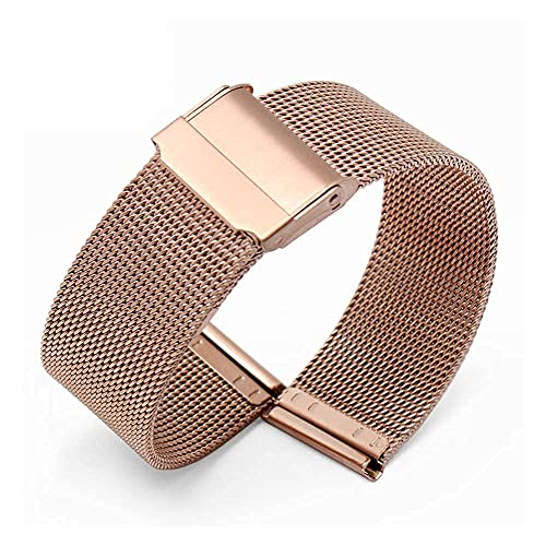NZVCQVPU Stylish Watch Gurt Massive Edelstahl-Maschenbandarmband einstellbare Lenh Schnellfreisetzung, Black-17mm (Farbe: Farbe, Größe: 13,0 mm) (Farbe 20mm) von NZVCQVPU