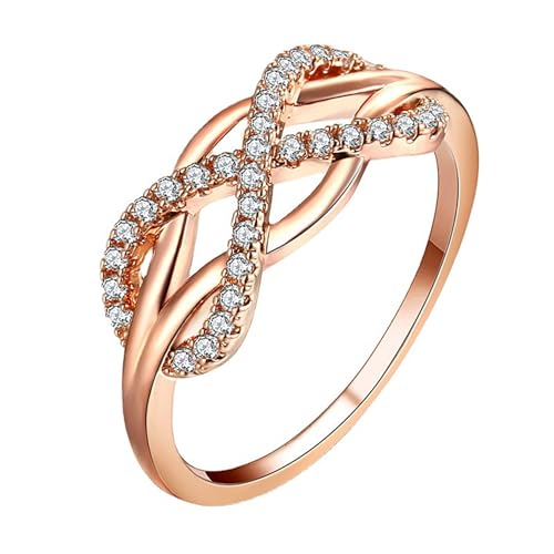 NZVCQVPU Sweet Hollow Out mit Zirkon Ring Weihnachten Stil Geburtstagsgeschenk Einfaches Schmuck Luxusgeschenk von NZVCQVPU