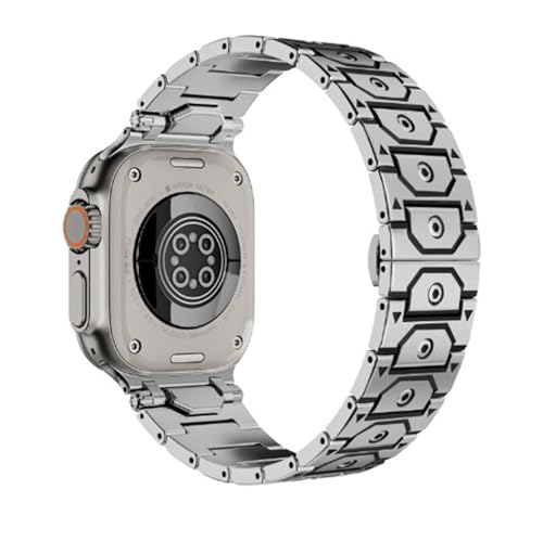 NZVCQVPU Titan Edelstahl -Metallstahl -Uhrbandbänder für Band Ultra 2 49 mm 46 mm 45 mm 44 mm Gurt Serie 10 9 8 7 6 5 4 3 2 1 SE mit Metallanschluss von NZVCQVPU