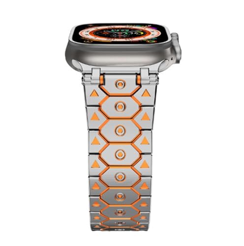 NZVCQVPU Titan Edelstahl -Metallstahl -Uhrbandbänder für Band Ultra 2 49 mm 46 mm 45 mm 44 mm Gurt Serie 10 9 8 7 6 5 4 3 2 1 SE mit Metallanschluss von NZVCQVPU