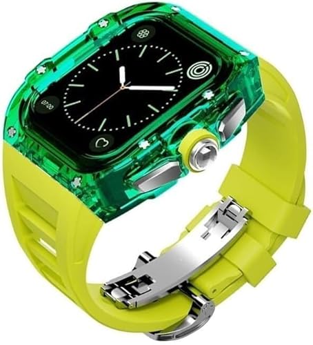 NZVCQVPU Transparent Watch Case Rubber Band,For Series 8/7/6/5/4/SE 45mm 44mm,Watch Case Sport Breathable Strap Stainless Steel Clasp Replacement Accessories NZVCQVPU Transparent Watch Case Rubber Band,For Series 8/7/6/5/4/SE 45mm 44mm,Watch Case Sport Breathable Strap Stainless Steel Clasp Replacement Accessories von NZVCQVPU