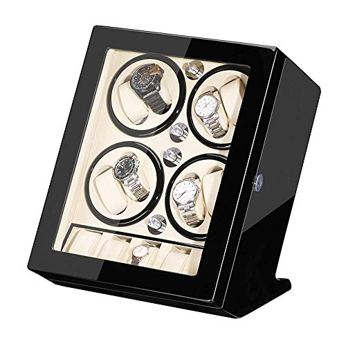 NZVCQVPU Uhr Wickler Automatic Watch Winder Box für 8 Uhr 5 Storage Piano Lack Finish Uhren -Display -Box Ruhiger Motor für Mann Frauen Uhren (c) Uhr Wickler von NZVCQVPU