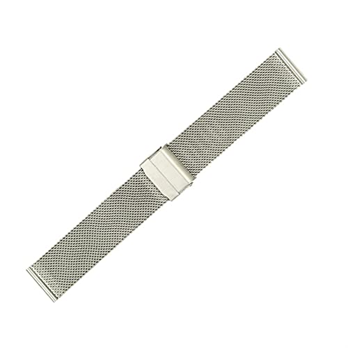 NZVCQVPU Uhrengurt 12 mm, 14 mm, 16 mm, 18 mm, 20 mm, 22 mm, 24 mm universelles Mesh Edelstahl geflochtenes Armband Handgelenk von NZVCQVPU