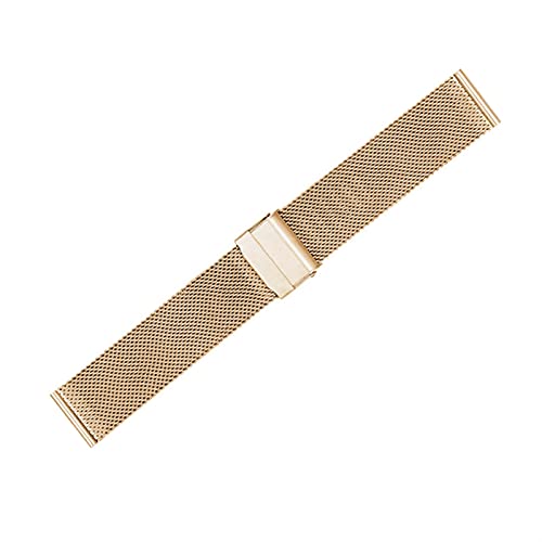NZVCQVPU Uhrengurt 12 mm, 14 mm, 16 mm, 18 mm, 20 mm, 22 mm, 24 mm universelles Mesh Edelstahl geflochtenes Armband Handgelenk von NZVCQVPU