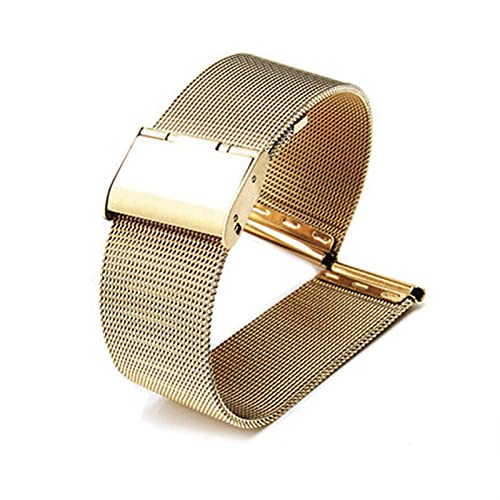 NZVCQVPU Uhrengurt mit festem gebogenem Ende Schnellfreisetzung 22 mm 20 mm Metall aus Edelstahl Sicherheitsklappschnalle -Schnalle -Gurt 22 mm von NZVCQVPU