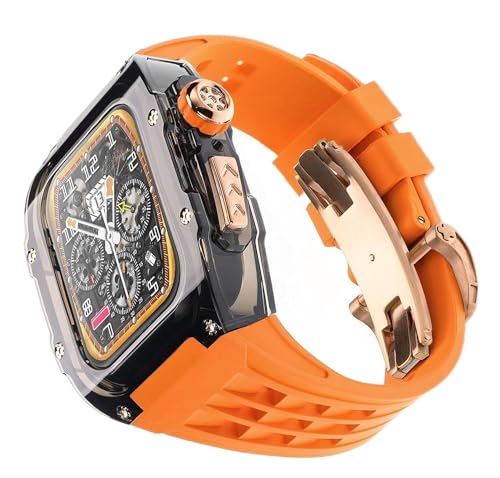 NZVCQVPU Ultra 49mm RM Glacier Transparent Watch Hülle Gummi -Uhr -Gurt -Mod -Kit ， für Ultra 8 7 6 5 4 Se 45mm 44mm 49mm Modification Kit Kit von NZVCQVPU