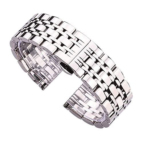 NZVCQVPU Watch -Gurt Edelstahl Uhren -Uhrband 20mm 22mm Männer Metall Polished Watch Band Armband Uhrenzubehör von NZVCQVPU