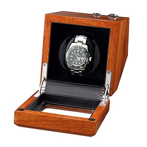 NZVCQVPU Wickler Rosewood Single Automatic Wickler Box mit einstellbaren Kissen 5 Rotationsmodus extrem Stiller Motor, weißer Flanell Wickler von NZVCQVPU